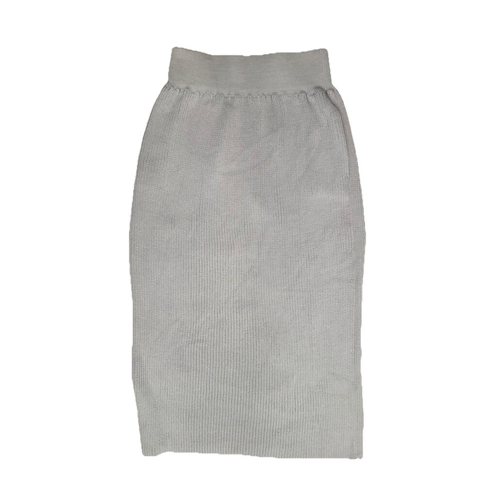 Hesperios $520 Archimedes Skirt S Long Pencil Baby Alpaca Silk Peru Ribbed Chic